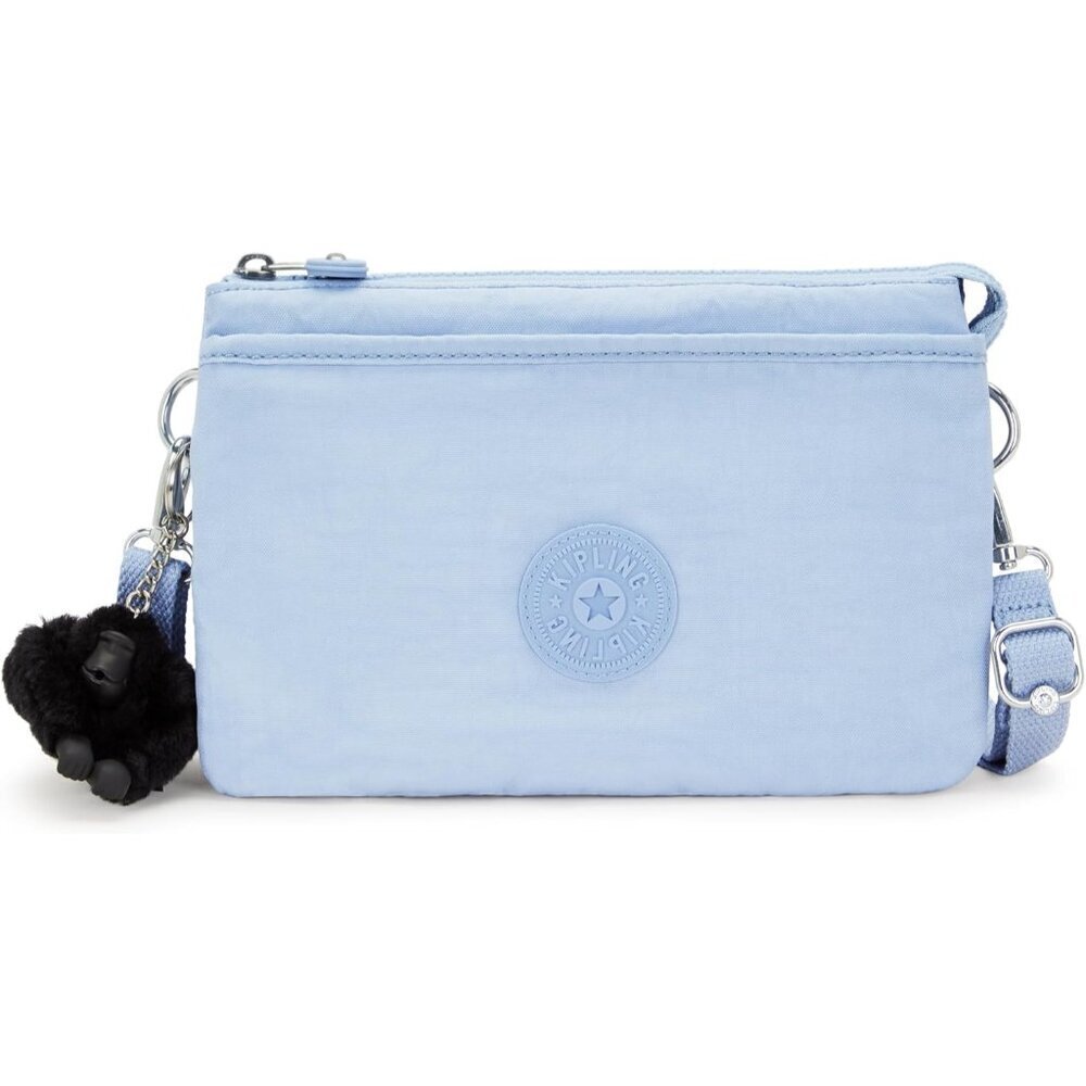 Women's Crossbody Bag Nylon Recycled Polyester Zipper Sky Blue Compact